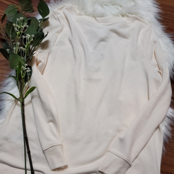 EUC White Lace up Sweatshirt - Picture 5 of 5